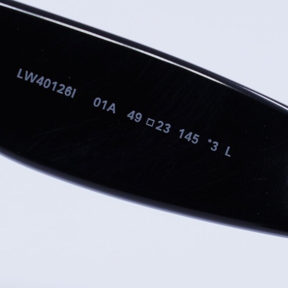 Loewe LW40126I 01A Sunglasses Black Round Frame, Grey Lenses - Picture 5 of 10